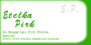 etelka pirk business card